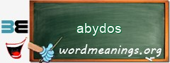 WordMeaning blackboard for abydos